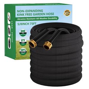 lot 5230 image: Garden Hose 75FT, Non-Expanding Water Hose Ultra Lightweight, Kink-Free, Burst-Resistant, Lead-Free, Durable and Flexible High-Pressure Hose for Yard, Lawn, Outdoor, Car Washing