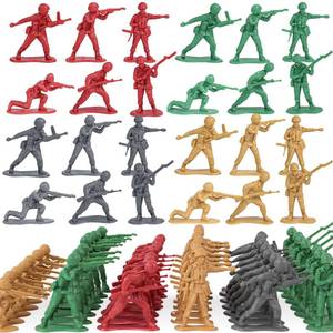 lot 6083 image: LovesTown 120PCS Army Men in 4 Colors, Multiplayer Toy Soldiers Set, Stocking Stuffers for Boys, Fun Party Games for Kids