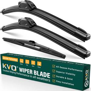 lot 6135 image: KVQ Windshield Wiper Blades Replacement for Jeep Cherokee 2014 2015 2016 2017 2018 2019 2020 2021 2022, Original Equipment Replacement Front Rear Wiper Blade Set - 26in 18in 14in (Set of 3)