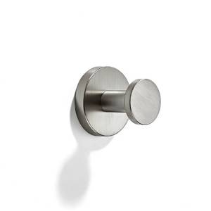 lot 6174 image: CABDM 3 Pack Brushed Nickel Round Robe Hooks, Wall Mounted Bathroom Towel Hook Coat Hooks, for Clothes Hats Towel Robes in Bathroom Bedroom