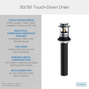 lot 6222 image: Gerber Plumbing Touch-Down Drain Assembly