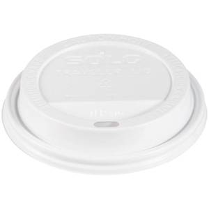 lot 11258 image: SOLO TLP316-0007 White Traveler Lid for SSP and Bare Paper Hot Cup - 2 Packs of 100 (200 Lids Total)(Only one Pack )