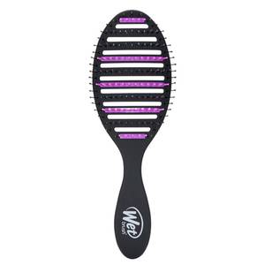 lot 12256 image: Wet Brush Refresh and Extend Speed Dry Black Detangling Hair Brush -Vented Design and Ultra Soft HeatFlex Bristles Are Blow Dry Safe -Removes Dirt Excess Oils and Impurities-Charcoal Infused Bristles (Slightly Used)