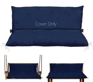 lot 12263 image: Oslimea Swing Cushion Cover Replacement 47 x 40 Outdoor Porch Swing Cushions 2-3 Seater Replacement Cover with Ties and Buckle Waterproof for Outdoor Patio Porch Swing Cushions, Blue