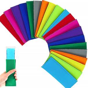 lot 12289 image: Creatrill 20 Pack Ice Pop Sleeves Popsicle Holders Bags, Neoprene Fabric, 10 Colors
