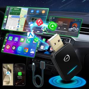 lot 12293 image: 2 in 1 Wireless CarPlay Adapter for iPhone and Android Auto, Convert Wired to Wireless Carplay Adapter, Mini 2025 Upgrade Plug and Play Auto Connect Easy Use for Cars from 2016 and iPhoneAndroid