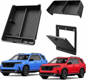 lot 13574 image: 3PCS Center Console Organizer Set Accessories Compatible with Honda Pilot 2023�2026 and Honda Passport 2026 � Includes Dash Tray, Hidden Storage Box and Center Console Divider, Keep Your Cabin Neat