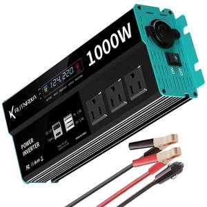 lot 14264 image: RUTNRIXA 1000W Power Inverters 12V DC to 110V AC Converter for Vehicles USB-CPD 25 Watts Fast Charging Ports Car Charger Adapter with a Cigarette Lighter Ports Plug Outlet