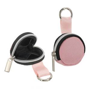 lot 14266 image: uxcell Portable Ring Organizer Case with Keychain, Anti-Lost Traveling Ring Holder Storage Bag Small Organizer Case for Mini Necklace Earrings Jewelry, Pink