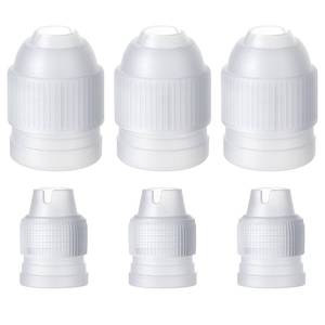 lot 14279 image: 6 Pieces Couplers for Piping Bags Two Different Sizes Plastic Couplers of Large Size Cake Decorating Coupler White Pastry Bag Coupler for Piping Bags, Icing Nozzles