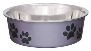 lot 14298 image: Loving Pets Bella Dog Bowls- Stainless Steel Dog and Cat Bowls - Spill Proof Dog Food Bowl, Cat Bowl, Puppy Essentials and Pet Supplies Great for Home and Travel (Small 10-20 lbs, Grape)