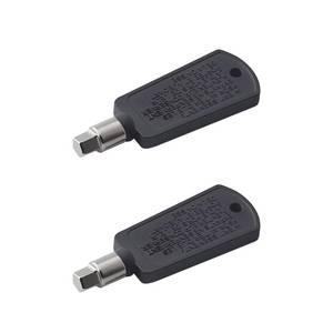 lot 14311 image: 2-Pack Universal Mini Fridge Lock and Freezer Door Key Replacement,Pentagonal Hole Security Key Accessories for Cabinet, Distribution Box,Chassis,Toolbox,Office Refrigerator (5.8x6mm, Black)