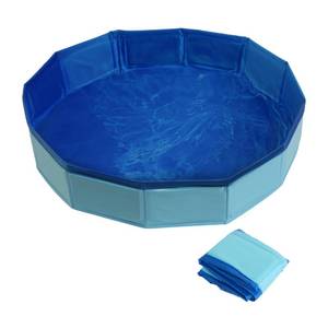 lot 14358 image: Goblfu Bearded Dragon Foldable Bath Pool with Bath Brush, Bathrobe, Towel, Spray Pot and Tweezer, for Puppy Small Dogs Cats (Blue, 20 x 3.6inch)