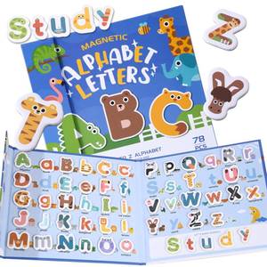 lot 14362 image: 78 PCS Alphabet Magnets for Toddlers 3-5 Years Old - Uppercase and Lowercase Fridge Magnets, Preschool Learning Toys for Refrigerator, Homeschool Supplies and Birthday Party Games for Kids