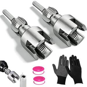 lot 14375 image: 2026 New 2PCS Pipe Thread Cutting Tool Internal and External, PVC Pipe Threader for 12ftft 34ftft Plastic Pipes, Pipe Threading Tool Electric Drill Compatible for Home Repair
