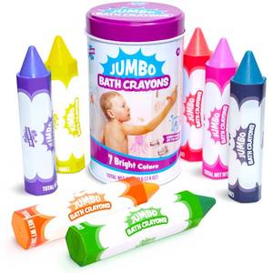 lot 14391 image: Tub Works� Smooth Jumbo Bath Crayons Bath Toy  Nontoxic, Washable Bath Crayons for Toddlers and Kids  Unique Formula Draws Smoothly and Vividly on Wet and Dry Tub Walls  Large, Easy-Grip Bathtub Crayons