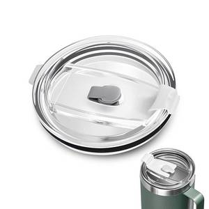 lot 14394 image: Replacement Lid Compatible with Stanley Camp Mug 24 oz, Spill Proof Mug Cup Lids with Sealing Silicone Ring, BPA-Free, Dishwasher Safe for Drinking Cup Cover, Clear