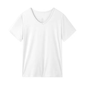 lot 18310 image: Womens Tops Basic T Shirts Summer Outfits Short Sleeve V-Neck T Shirts Comfortable and Stylish for Daily Wear White-XL