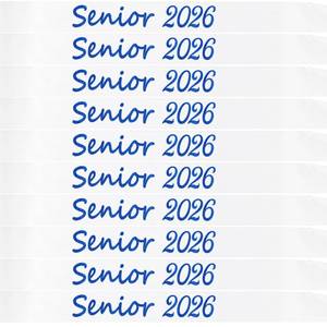 lot 18314 image: Ashaqshnglee Senior Sash 2026, 10 Pack White Senior 2026 Satin Sashes with Blue Glitter Letters Graduation Sash Finally Graduated Senior Cheer Sash Party Supplies
