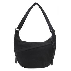 lot 18336 image: SongKedora Corduroy Crescent Crossbody Bag Quilted Shoulder Bag Adjustable Strap Casual Handbag Hobo Sling Bag for Women Men (Black)