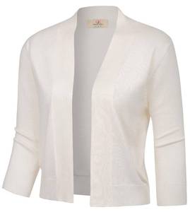 lot 18359 image: GRACE KARIN Cardigan for Women Lightweight Knit Cropped Sweaters Trendy 2026 Summer Shrug Bolero Ivory