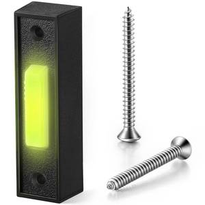 lot 18371 image: Lighted Doorbell Button, Garage Door Opener Switch with LED Light, 41A4166 Wall Mounted Push to Exit Ringer Button(Black,1 Piece)