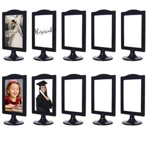 lot 19848 image: Litpoetic 10 Pack Double Sided Standing Picture Frame 4x6 Plastic Photo Frame Bulk White Picture Display Holder Stand for Table Number, Menu, Wedding, Halloween,Christmas,Thanksgiving,Fall Decor
