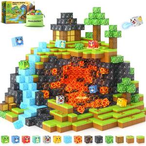 lot 19891 image: Magnetic Blocks Toys, Build Mine Magnet World Dinosaurs Set, Magnetic Tiles Building for Boys and Girls Kids Ages 3-5 5-7, STEM Montessori Sensory Toys for Toddlers Gifts for 3 Years Old