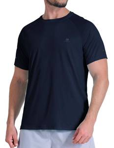 lot 20273 image: DFSOFT Menfts Short Sleeve Workout Shirts Quick Dry Lightweight T-Shirts Gym Running Athletic Tshirt for Summer Navy Blue XL