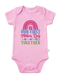 lot 20277 image: ArtJaroz My First Mothers Day Baby Bodysuit Toddler Onesie Outfit Girl Boy Motherfts Day T-Shirt Infant Kids Tee, Short Sleeves, Cotton, 0-2T