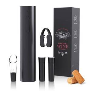 lot 20312 image: Electric Wine Opener, Rechargeable Wine Bottle Opener, Electric Corkscrew Wine Opener with Foil Cutter, Wine PourerandVacuum Stoppers, USB-C Charge Cable, Ideal Gift for House Warming Wedding Party