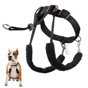 lot 20340 image: Sporn Original Dog Halter, No Pull Dog Harness, Durable Nylon Collar with Padded Restraint Sleeves for Medium Breeds, No Choke Design, Adjustable Fit, Easy OnOff, Black, Medium (Used)