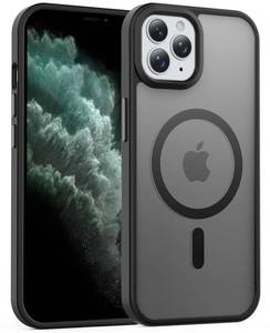lot 20396 image: Temdan for iPhone 11 Pro Case, Compatible with Magsafe, Anti-Yellowing, Military-Grade Protection, Shockproof Slim Magnetic Phone Case Cover, Black