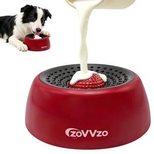 lot 20407 image: Rolling Ball Dog Lick Bowl, Slow Feeder Dog Bowls, Non-Slip Design, Interactive Dog Licking Toy and Dog Enrichment Toys, Dog Lick Ball Bowl for Wet Food, Yogurt, Bone Broth, Nutrient Solution (Red)