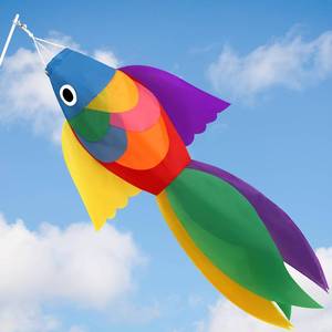 lot 20418 image: NOVWANG Rainbow Fish Windsock, 40 Inch Rainbow Windsock Wind Streamer Outdoor Hanging Decoration for Garden Yard Patio Home Boat Decoration
