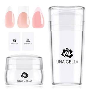 lot 20420 image: Una Gella French Tip Tool, Two Sizes French Nails Stamp Manicure Kit For AlmondSquareCoffin Fingers and Toes Easy Diy Nail Art At Home