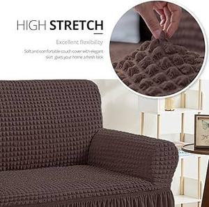 lot 3290 image: NICEEC Furniture Slipcover Loveseat 97percent Polyester 3percent Spandex