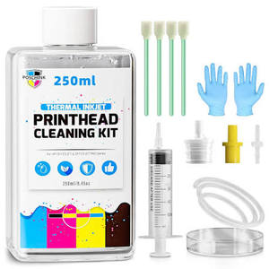 lot 6182 image: Poschink Thermal Inkjet Printhead Cleaning Kit 250ml HP Officejet