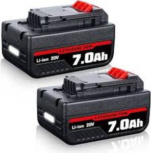 lot 12357 image: VINIDA 2Packs PCC685L 7.0Ah Replacement For Porter Cable 20v Battery Compatible With Porter Batteries