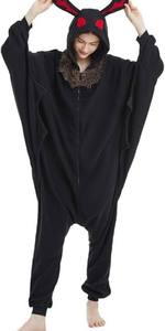 lot 18330 image: Large Mothman Zip-up Pajamas, Black