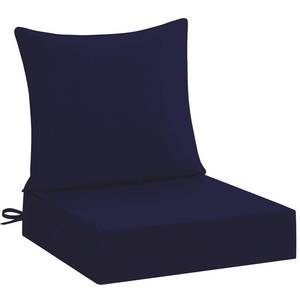 lot 1714 image: downluxe 24x24 Outdoor Chair Cushions, Waterproof Fade Resistant Patio Furniture Cushions with Handle and Removable Cover, Deep Seat Outdoor Cushions for Sofa, Couch and Patio Chairs, Navy