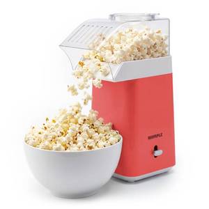 lot 1718 image: Wumple Hot Air Popcorn Machine - 14-Cup Electric Popcorn Popper, Oil-Free, 1200W - Includes Measuring Cup - Home Popcorn Maker for Movie Nights - Red