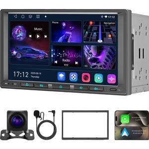 lot 1766 image: WENMENGDE 7inch Android Double DIN Car Stereo, Wireless CarPlay and Android Auto, 8 Cores,Chat GPT, 360 Camera Function,Wi-FiBluetoothUSB,Car Radio 4G32G, 32B-DSP, AHD Rear Camera,FMAMGPSSWC