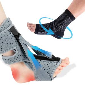 lot 2211 image: Plantar Fasciitis Night Splint for Women and Men,Upgrade Adjustable Plantar Ankle Support Brace,Breathable Foot Stabilizer for Plantar Fasciitis Relief Achilles Tendonitis Foot Drop Heel Pain Suit day and night (With Fasciitis Socks)