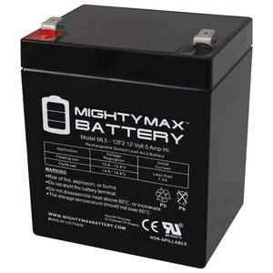 lot 2265 image: Mighty Max Battery ML5-12F2-12 Volt 5 AH, F2 Terminal, Rechargeable SLA AGM Battery