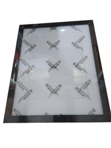 lot 2267 image: Black picture frame approximately 15 in by 12 in