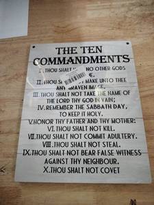 lot 2296 image: Smallwood and sign of the ten commandments from the Bible