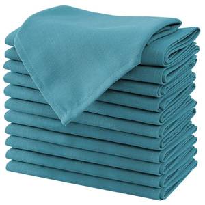 lot 2341 image: H.VERSAILTEX Cloth Napkins Set of 12 (18in X 18in) Linen Textured Dinner Napkins Waterproof Extra Soft Thick Durable Reusable Napkins with Hemmed Edges for Dinners, Weddings and Everyday Use, Teal