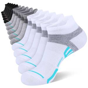 lot 2352 image: shnn 15 Pairs Womens Ankle Socks Lightweight Breathable Casual Low Cut Socks for Women With Heel Tab