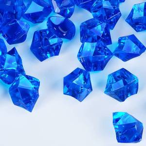 lot 2354 image: Babenest Acrylic Crushed Ice Rocks, 150 PCS Fake Crystals Plastic Ice Cubes Diamonds Gems for Vase Fillers, Home Decoration, Table Scatter, Event, Wedding, Arts and Crafts (Royal Blue)